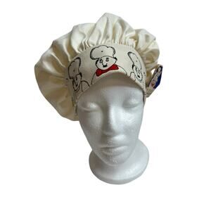 BARNEY SALTZBERG CHEF Hat Vintage *NEW* Ivory Toque Cartoon Adult One Size